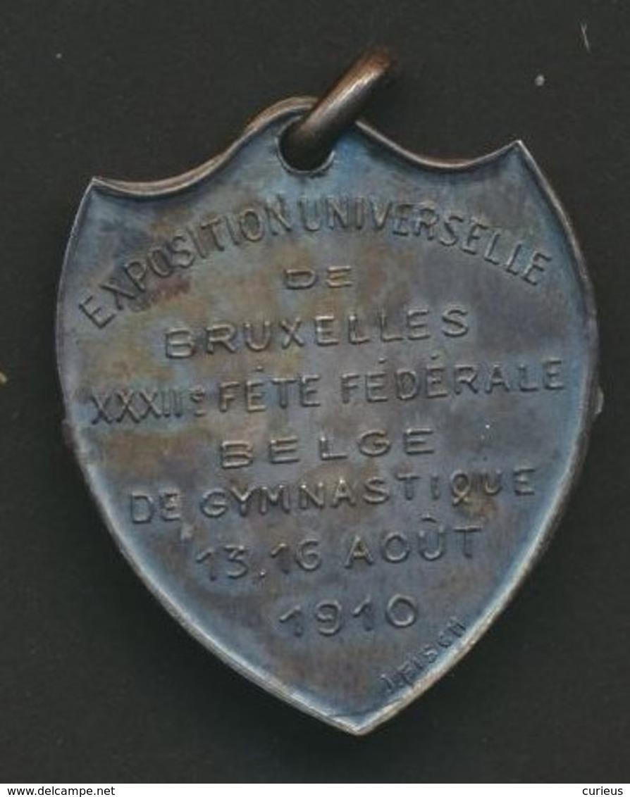 EXPOSITION UNIVERSELLE DE BRUXELLES * XXXIIe FETE FEDERALE BELGE DE GYMNASTIQUE * 1910 * J. FISCH * 3 X 2.5 * 11 GR - Autres & Non Classés