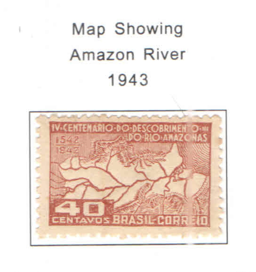 Brasile PO 1943 Map Amazon River Scott.607 See Scan On Scott.Page - Nuovi
