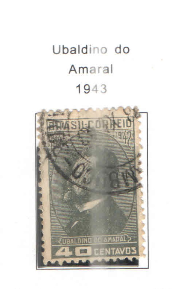 Brasile PO 1943 Ubaldino Amaral  Scott.613 See Scan On Scott.Page - Usati