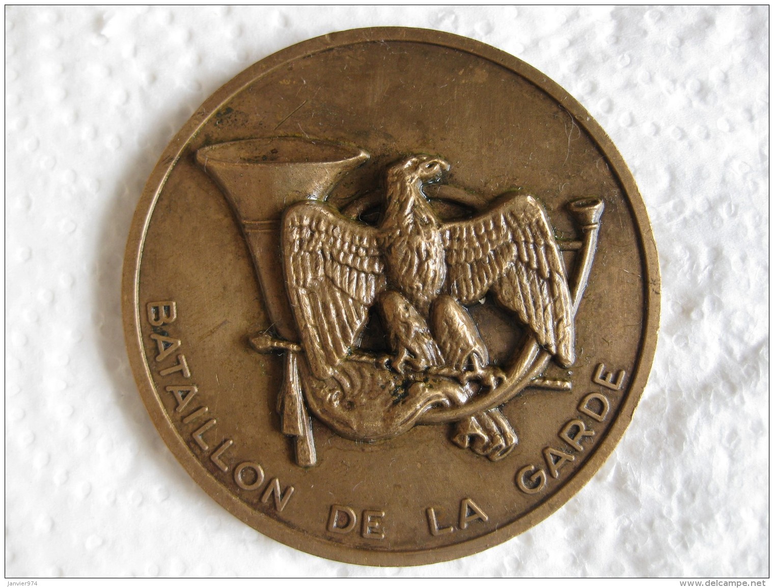 Médaille Bataillon De La Garde . 24e Groupe De Chasseurs , Attribué à Morel 1979 - Sonstige & Ohne Zuordnung