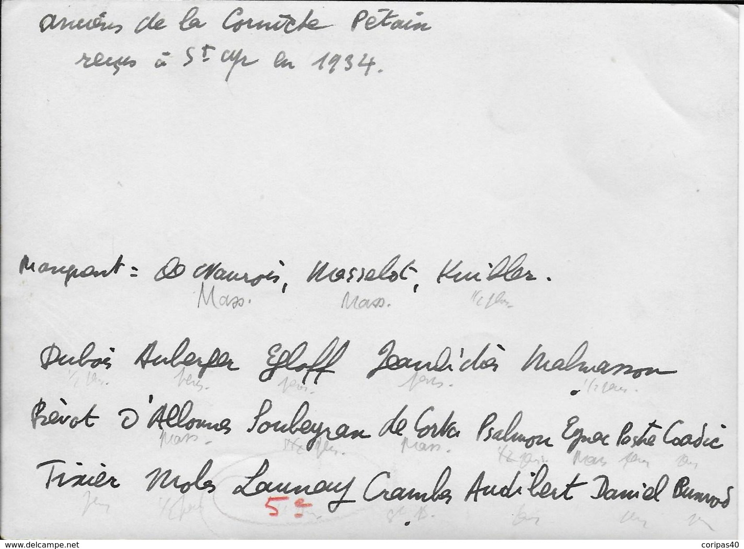 4 Photos 18X13 Anciens De La Corniche Pétain 1932-33-34-35--noms Au Dos - Guerre, Militaire