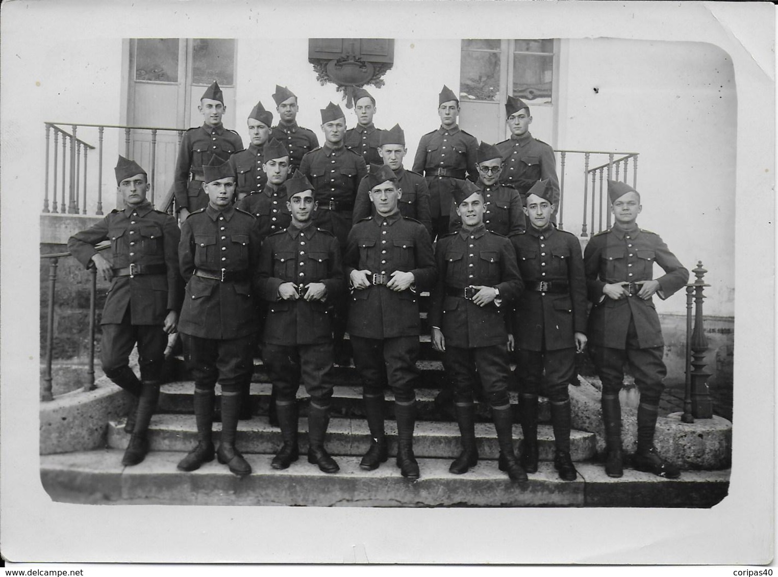 4 Photos 18X13 Anciens De La Corniche Pétain 1932-33-34-35--noms Au Dos - Guerre, Militaire