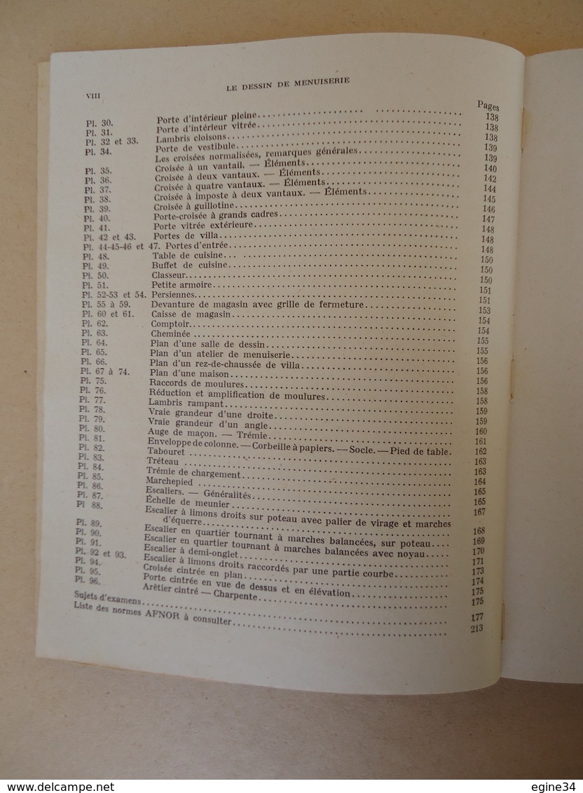 Bibliothèque de l'Enseignement Technique - A. Bernard - Le Dessin de Menuiserie - 2 volumes - 1959