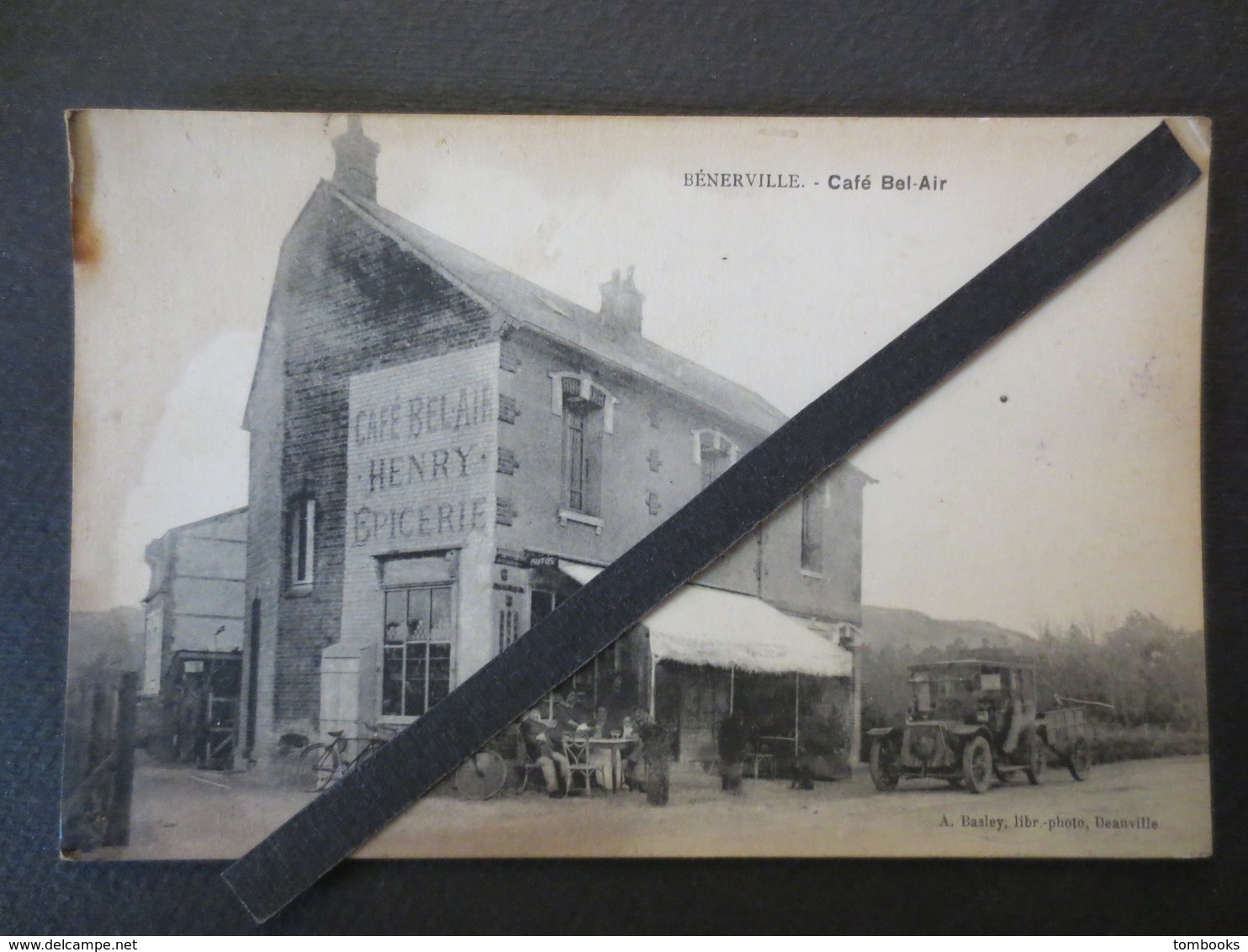 14 - Bénerville - CPA - Café Bel- Air Henry épicerie - Bel Animation - A. Basley , Libraire - Photo , Deauville - - Other & Unclassified