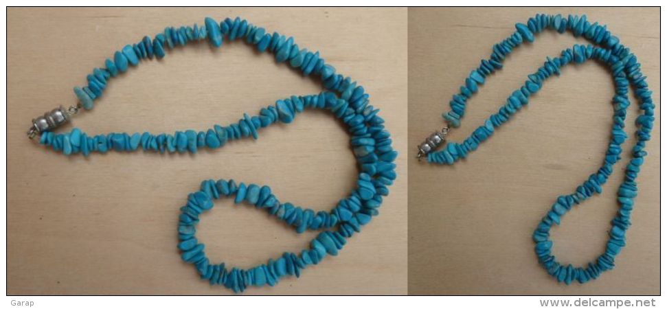 CO-F90  Collier Ras De Cou Turquoise - Necklaces/Chains