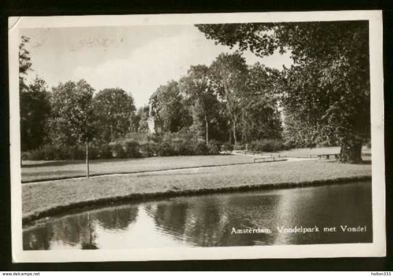 Real Photo View Of Vondelpark , Netherlands - Used 1952 - Small Corner Crease - Amsterdam