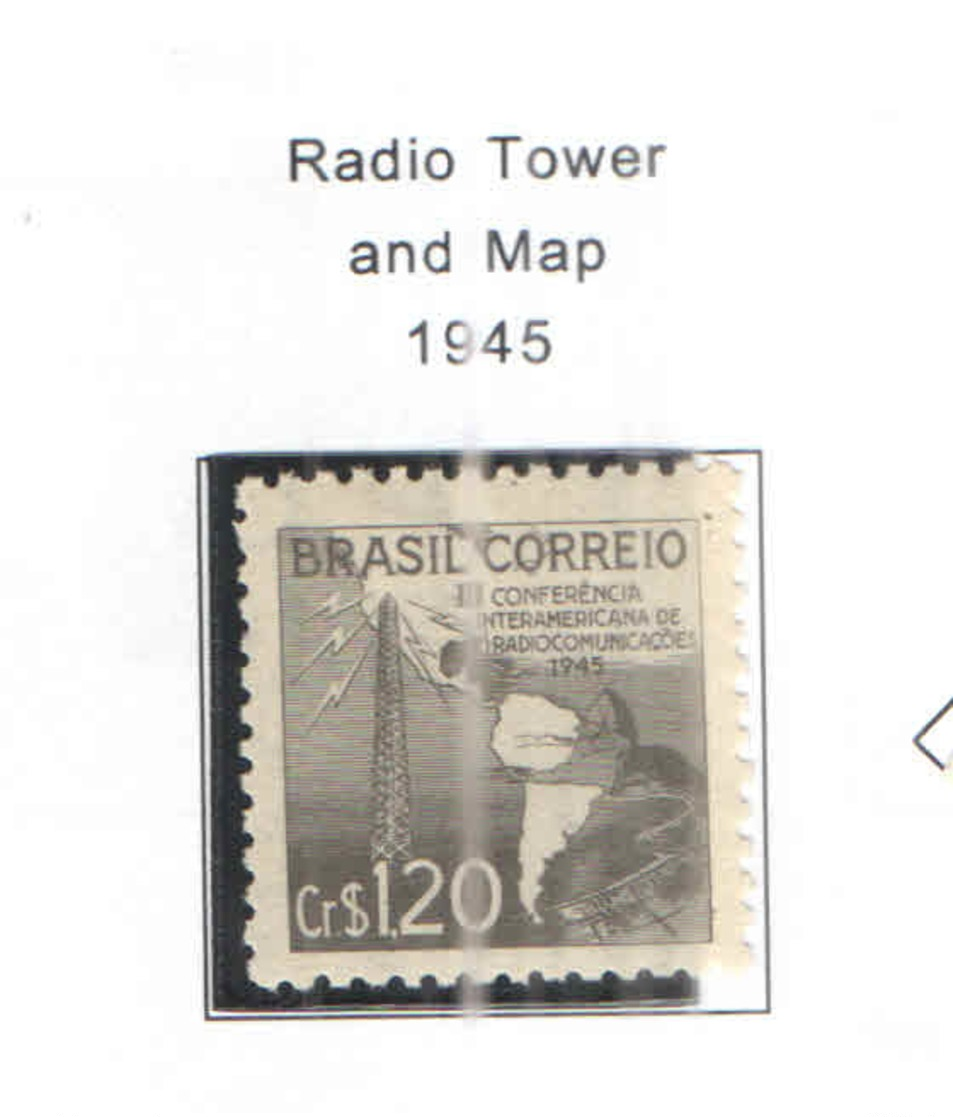 Brasile PO 1945 Radio Tower      Scott.640 See Scan On Scott.Page - Nuovi