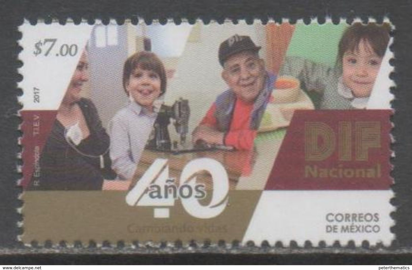 MEXICO, 2017, MNH, SOCIAL WELFARE, CHILDREN, 40th ANNIVERSARY OF DIF MEXICO, 1v - Unclassified