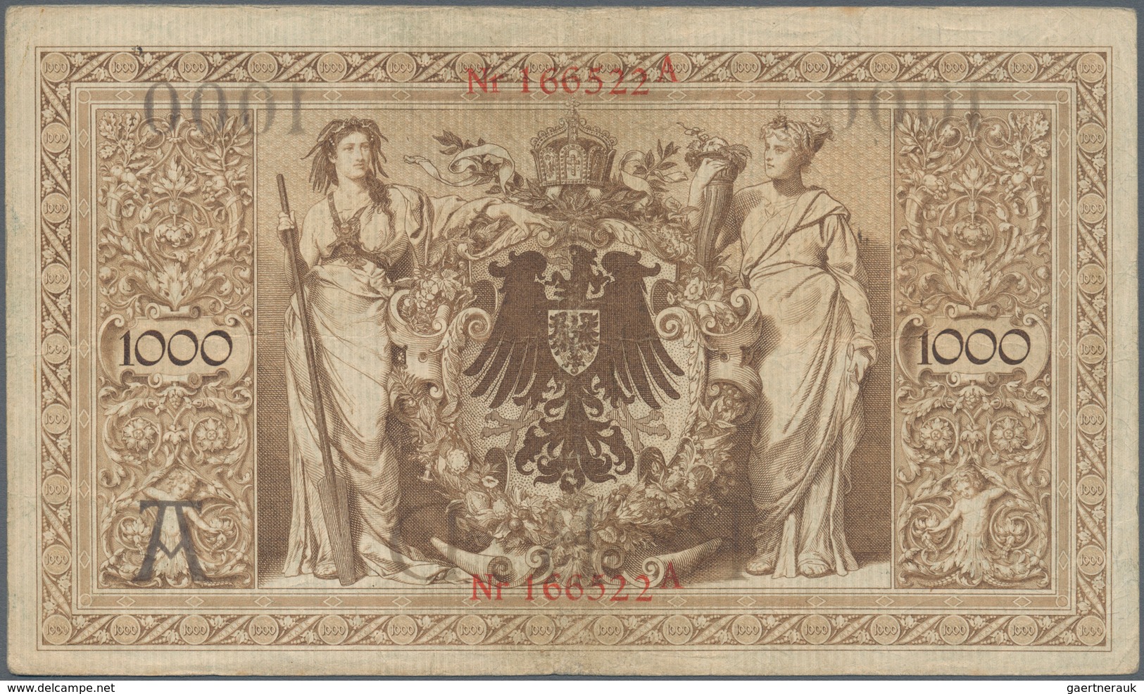Deutschland - Deutsches Reich Bis 1945: 1000 Mark 1898, Ro.18, Hübsche Gebrauchserhaltung Mit Kleine - Autres & Non Classés