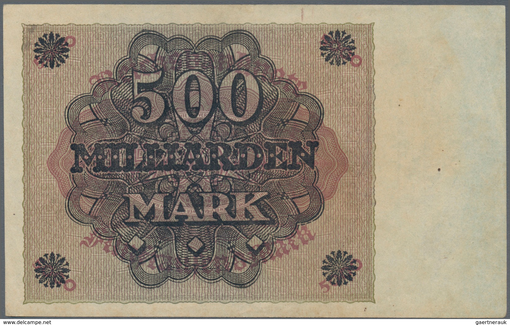 Deutschland - Deutsches Reich Bis 1945: 500 Milliarden Mark Überdruck Auf 5000 Mark 1923, Ro.121a, L - Altri & Non Classificati