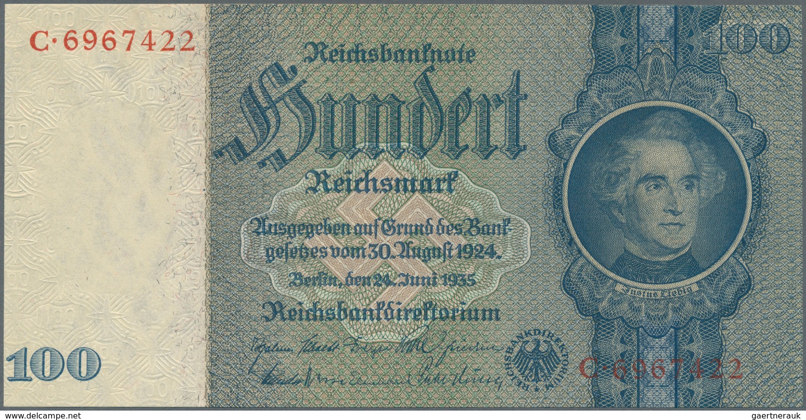 Deutschland - Deutsches Reich bis 1945: Set mit 9 Banknoten der Ausgaben 1929 bis 1936, dabei 2 x 10