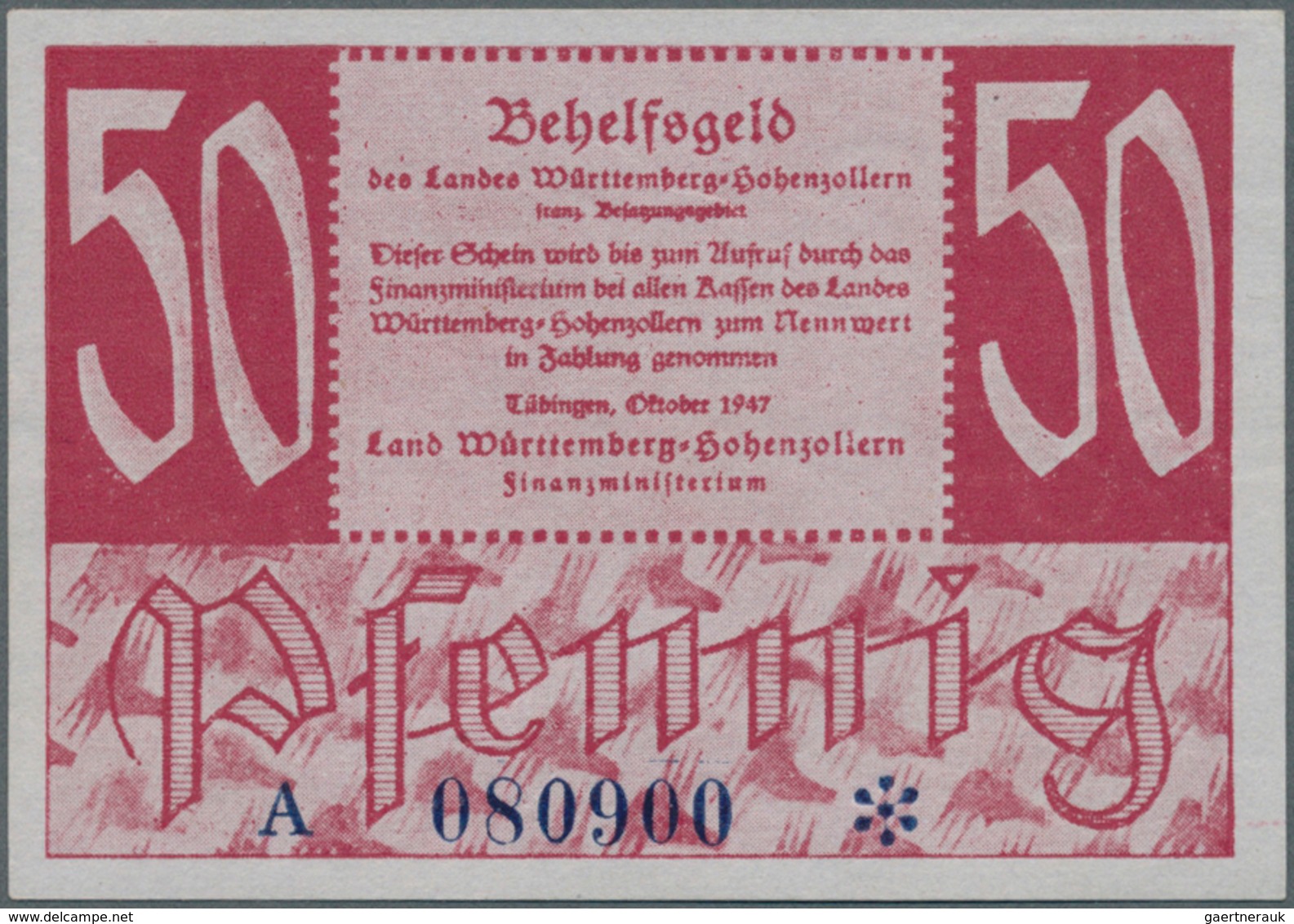 Deutschland - Alliierte Miltärbehörde + Ausgaben 1945-1948: Württemberg - Hohenzollern, Tübingen, Fi - Autres & Non Classés