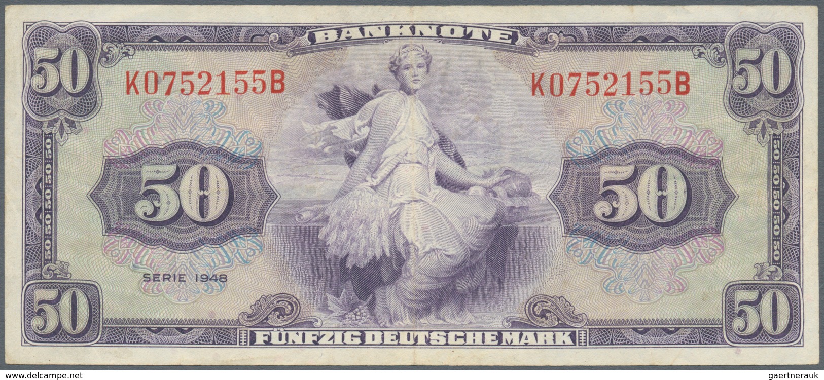 Deutschland - Bank Deutscher Länder + Bundesrepublik Deutschland: 50 DM 1948, Ro.242 In Hübscher Geb - Otros & Sin Clasificación