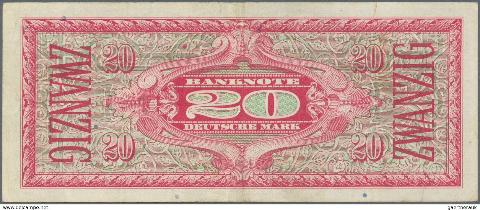 Deutschland - Bank Deutscher Länder + Bundesrepublik Deutschland: 20 Mark 1948 "Liberty" Ro 246a, St - Autres & Non Classés