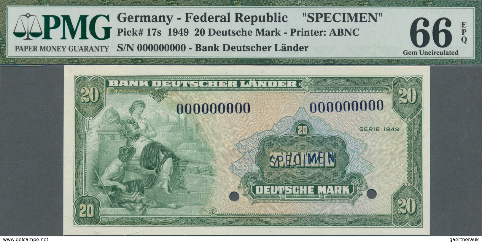 Deutschland - Bank Deutscher Länder + Bundesrepublik Deutschland: Bank Deutscher Länder 20 Mark 1949 - Otros & Sin Clasificación