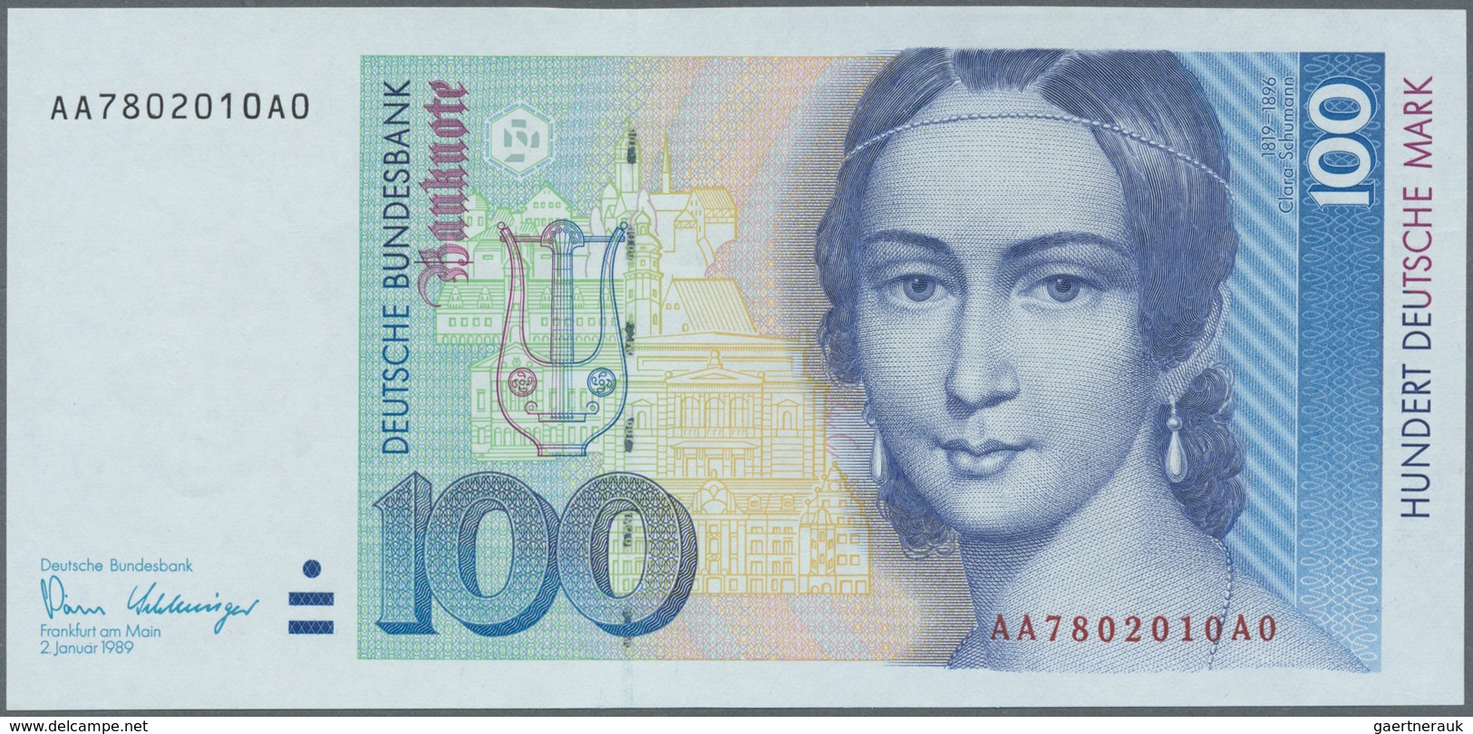 Deutschland - Bank Deutscher Länder + Bundesrepublik Deutschland: 100 Mark 1989 P. 41a In Erhaltung: - Otros & Sin Clasificación
