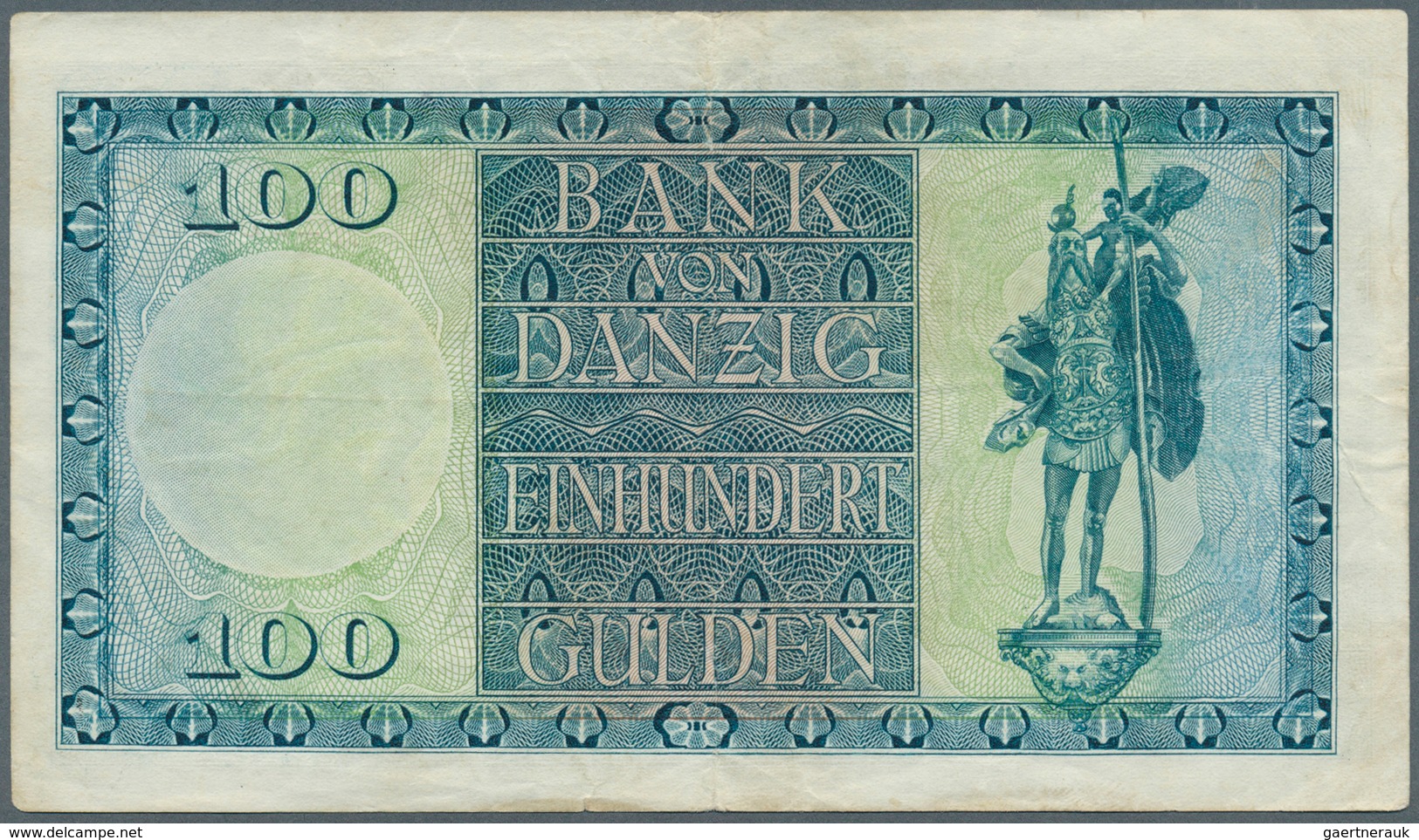 Deutschland - Nebengebiete Deutsches Reich: Danzig: 100 Gulden 1931, Ro.841, Gebraucht Mit Mehreren - Altri & Non Classificati