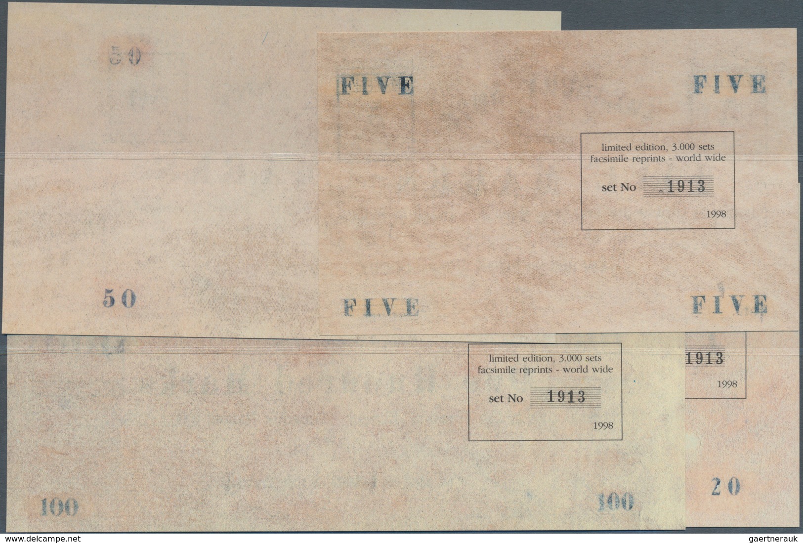 Deutschland - Kolonien: Replika Set Von Banknoten Deutsch Neuguinea Von 5 Bis 100 Mark, In Erhaltung - Otros & Sin Clasificación