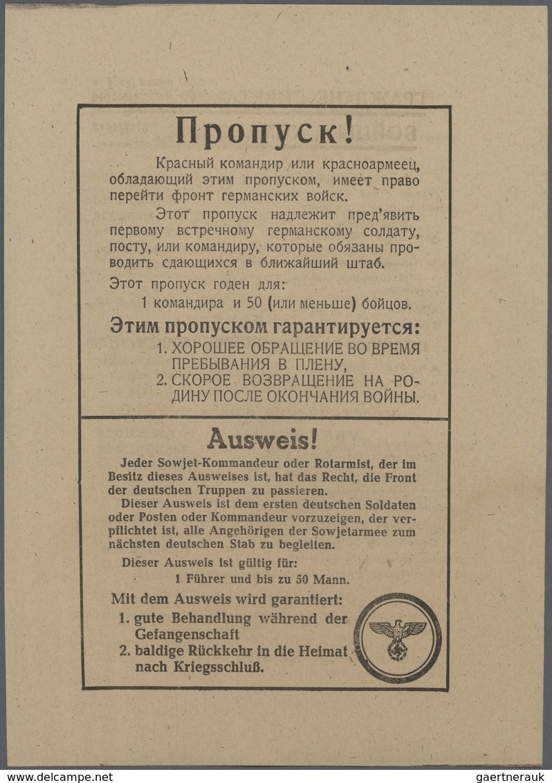 Deutschland - Konzentrations- Und Kriegsgefangenenlager: Posten Mit 9 Original Überläuferausweisen U - Autres & Non Classés