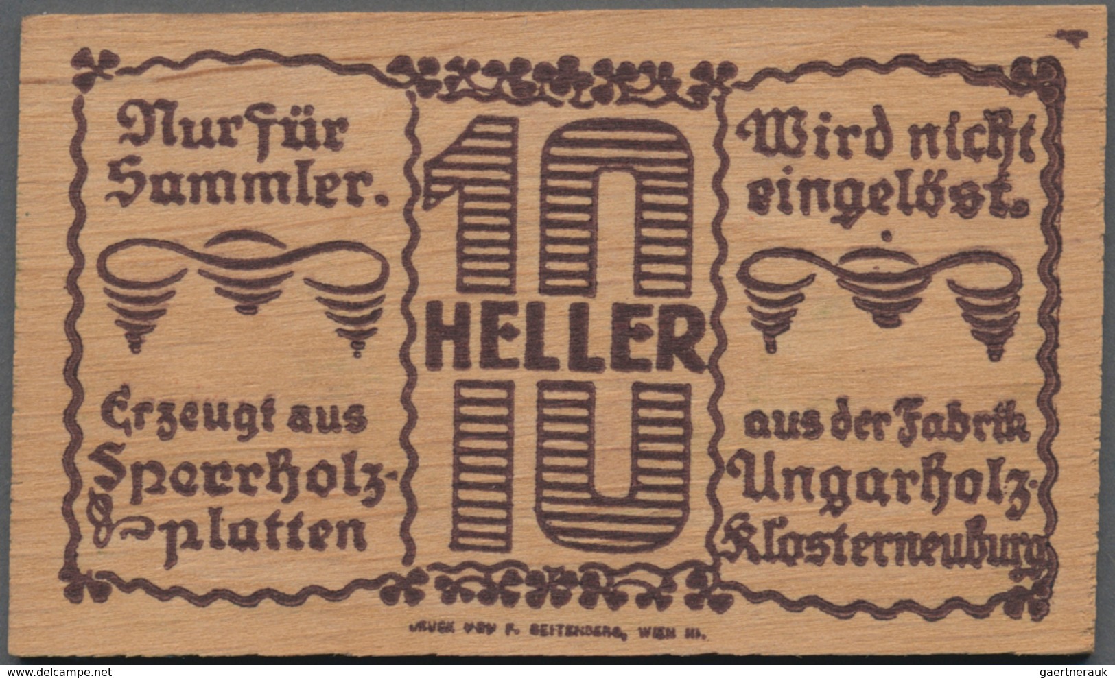 Deutschland - Notgeld Besonderer Art: Hadersfeld Im Wienerwald (Österreich), Gemeinde, 10, 20, 50 He - Otros & Sin Clasificación