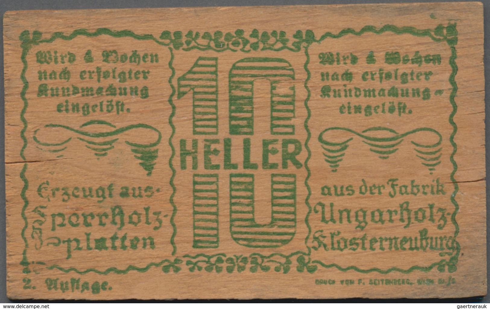 Deutschland - Notgeld besonderer Art: Hadersfeld im Wienerwald (Österreich), Gemeinde, 10, 20, 50 He