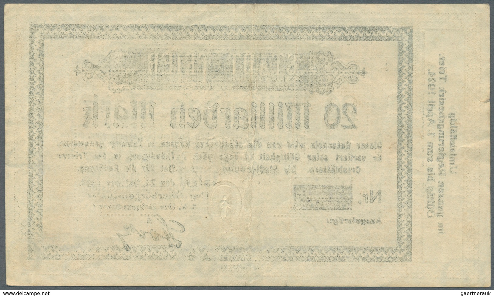 Deutschland - Notgeld - Rheinland: Trier, Stadt, 20 Mrd. Mark, 23.10.1923, KN 6 Mm, Erh. III, Selten - [11] Emissions Locales