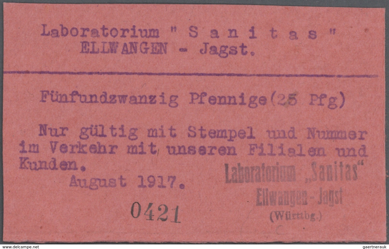 Deutschland - Konzentrations- Und Kriegsgefangenenlager: Ellwangen (Württemberg), Offiziersgefangene - Autres & Non Classés