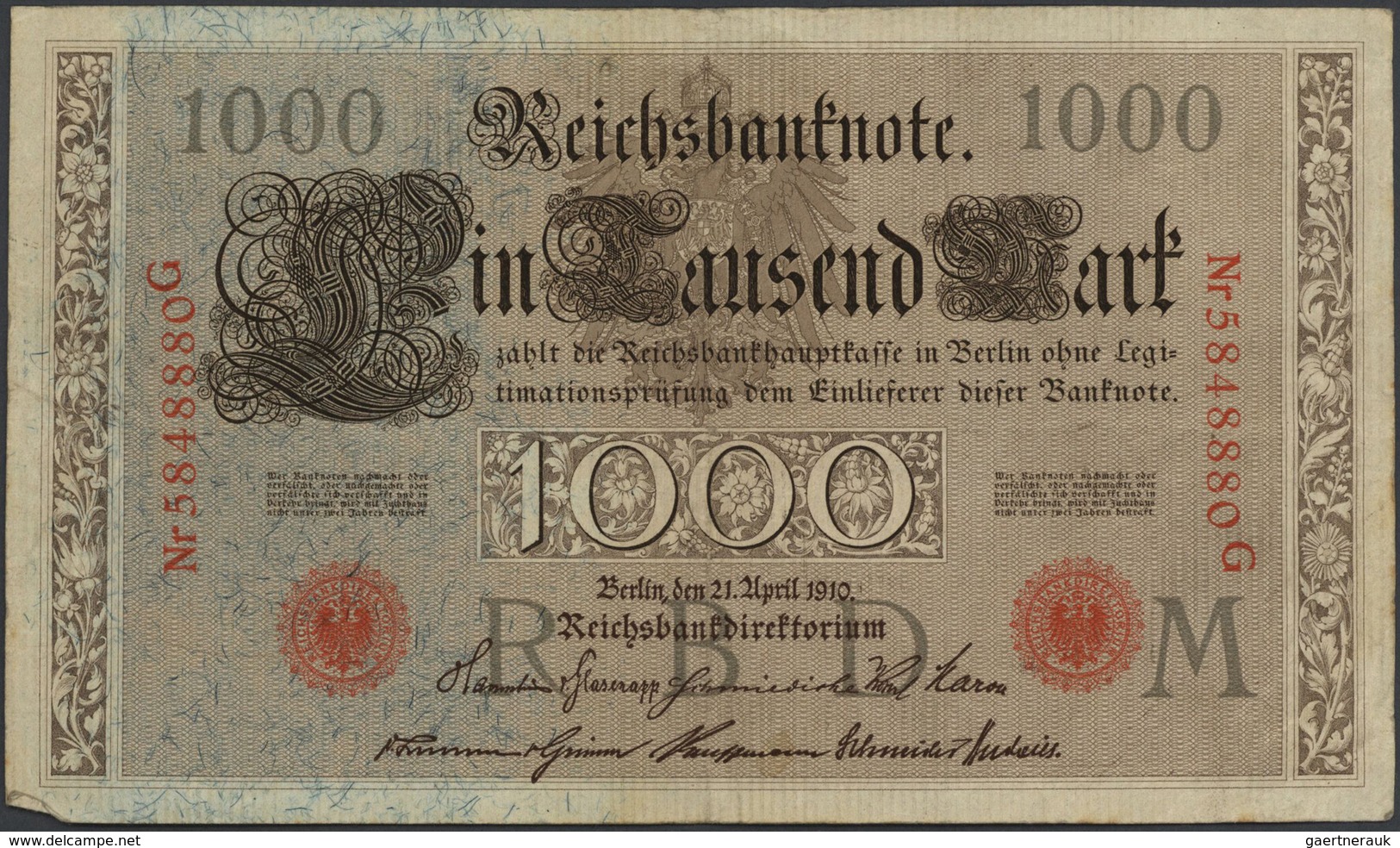 Deutschland - Sonstige: Riesiges Konvolut mit mehr als 4100 Banknoten des Kaiserreichs bis zur Infla