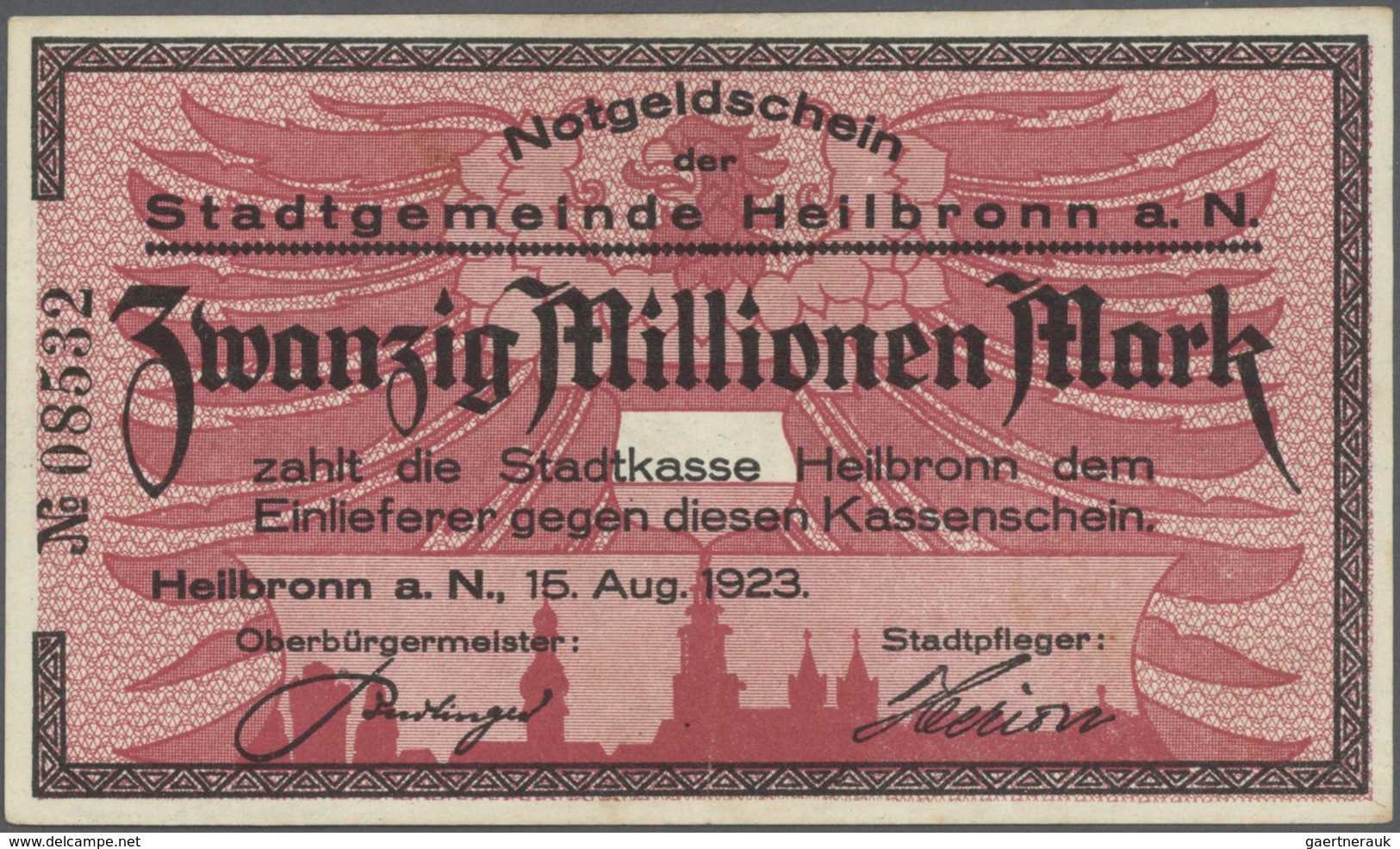 Deutschland - Notgeld - Württemberg: Heilbronn, Stadt, Sammlung Mit 10 Verkehrsscheinen 1917, 13 Sch - [11] Emissioni Locali