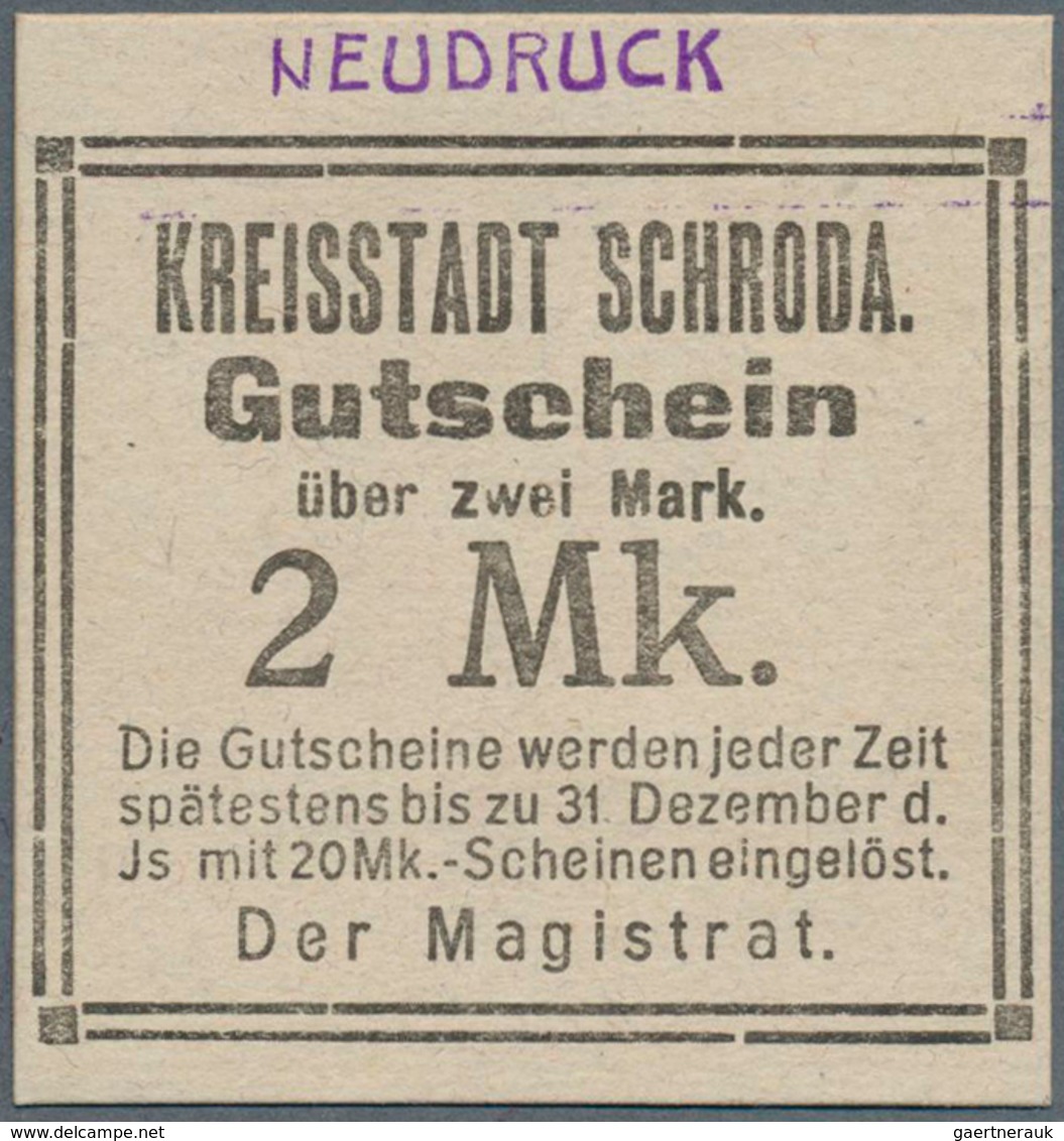 Deutschland - Notgeld - Ehemalige Ostgebiete: Regierungsbezirk Posen, Notgeld Von 1914, Sammlung Von - Autres & Non Classés