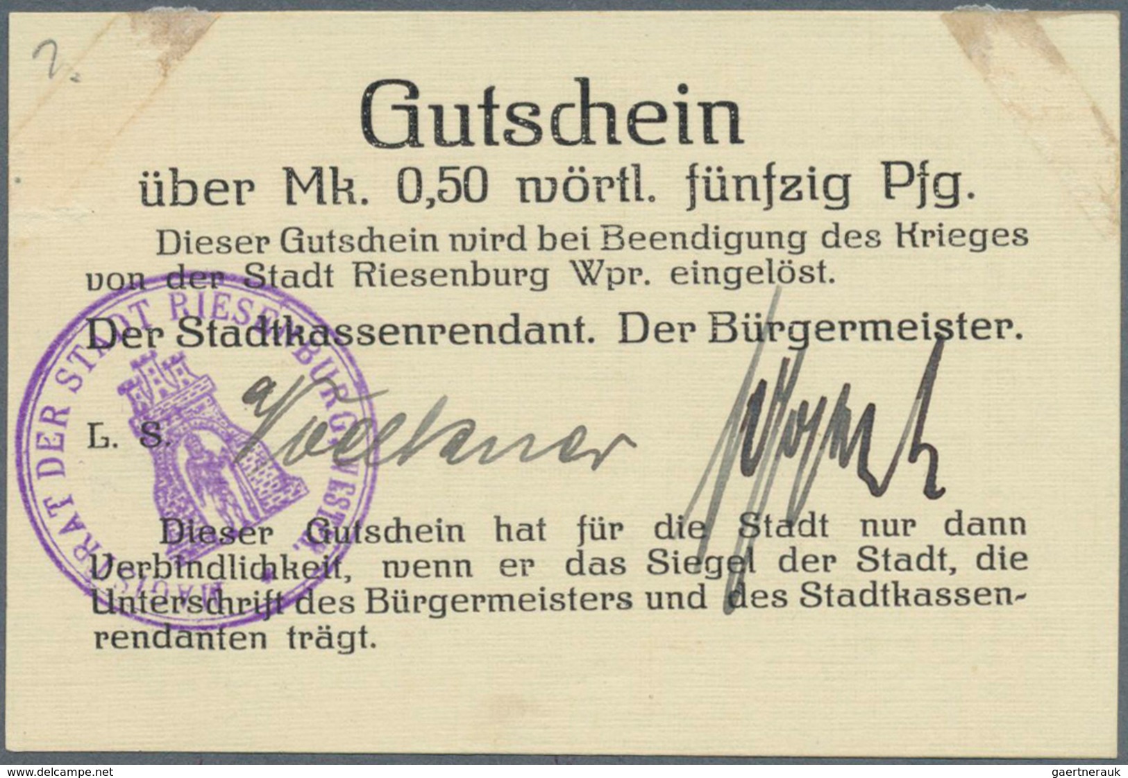 Deutschland - Notgeld - Ehemalige Ostgebiete: Westpreußen, Notgeld Von 1914, 43 Scheine Aus Briesen, - Otros & Sin Clasificación