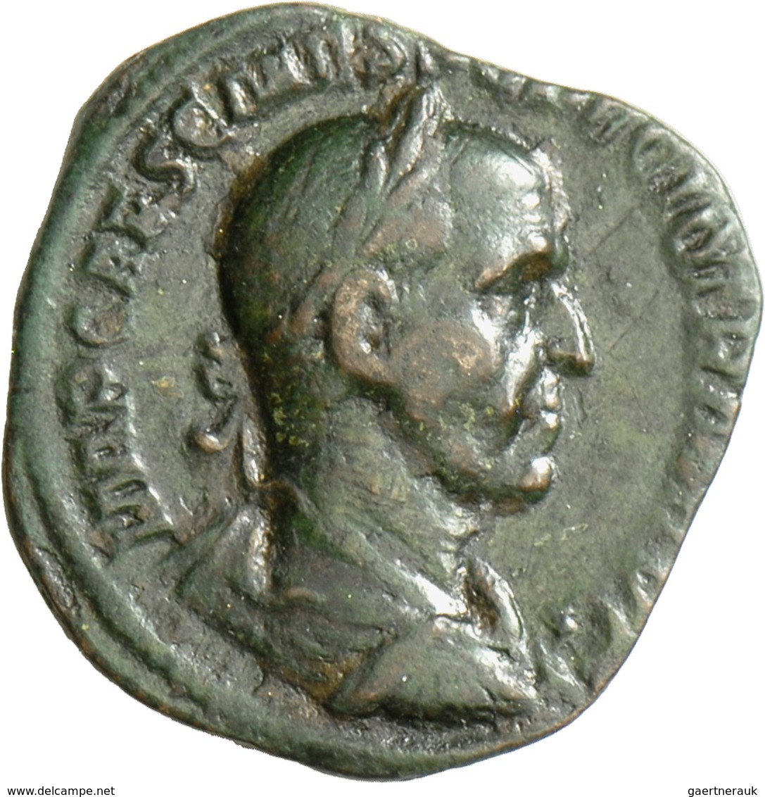 Traianus Decius (249 - 251): Traianus Decius 249-251: Sesterz, Rom, 15,54 G, RIC 117(b), Sehr Schön. - La Crisi Militare (235 / 284)