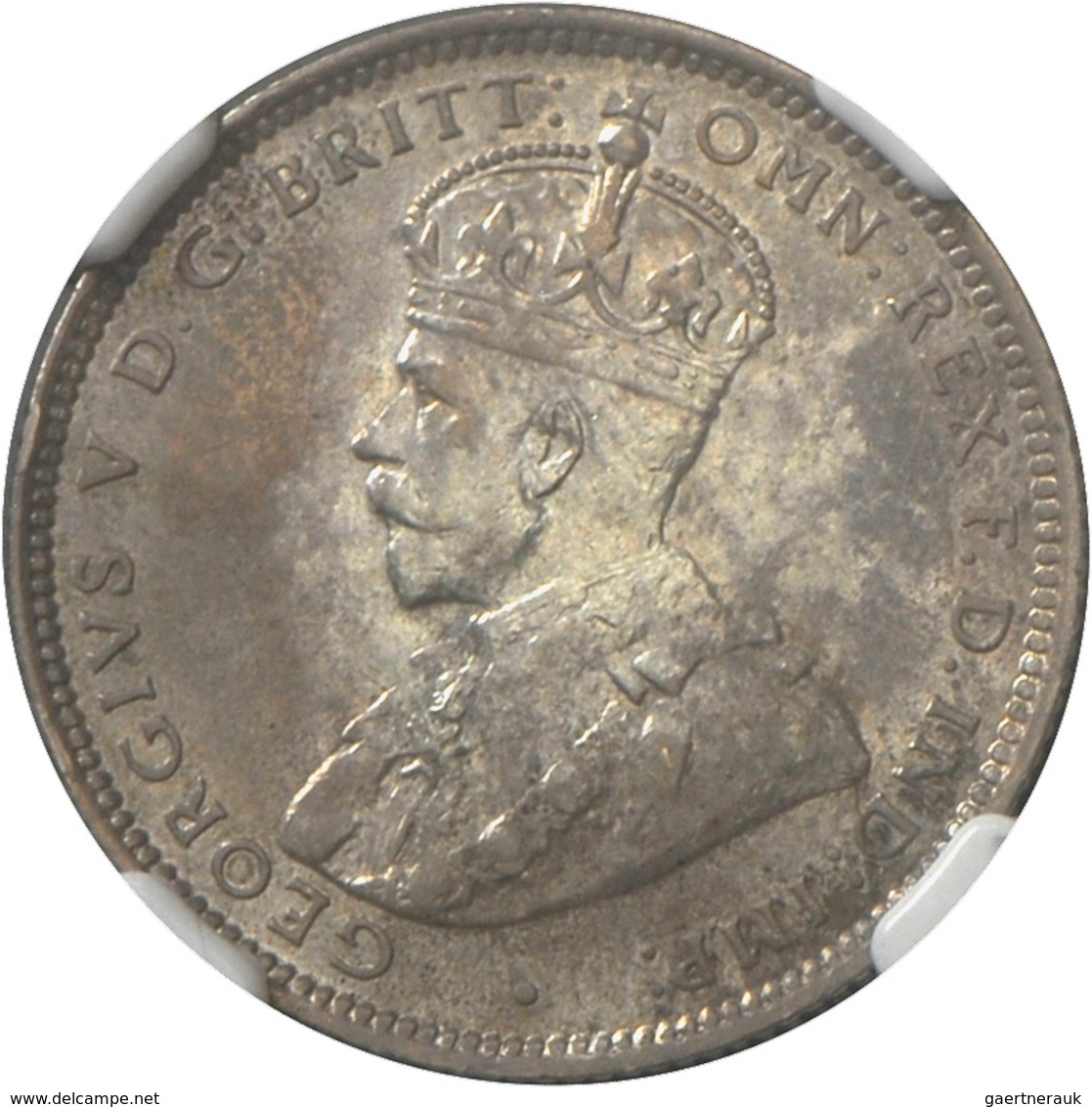 Australien: Georg V. 1910-1936: 1 Shilling 1925 (über 1923), KM# 26, Im NGC Holder AU 55. - Andere & Zonder Classificatie