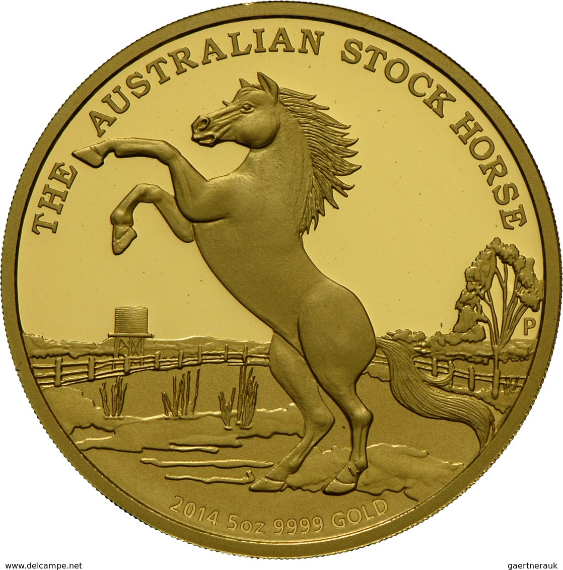 Australien - Anlagegold: Elizabeth II. 1952 -,: 500 Dollars 2014, Australian Stock Horse, 5 OZ = 155 - Andere & Zonder Classificatie