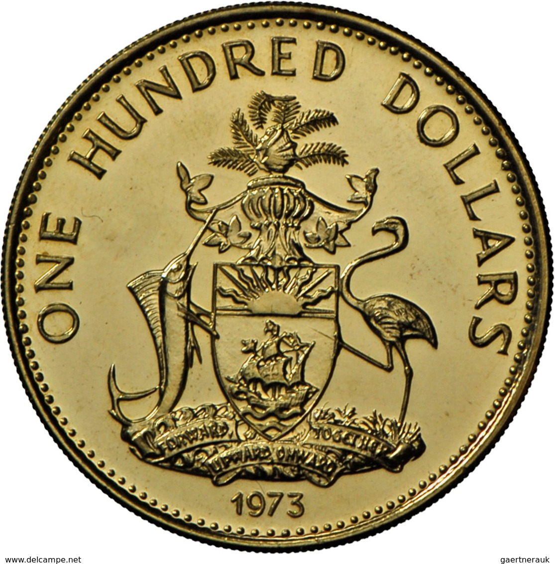 Bahamas - Anlagegold: Independence Serie 1973 Aus 750/1000 Gold: 10 Dollars, KM# 40.1 (1,45g), 20 Do - Bahamas