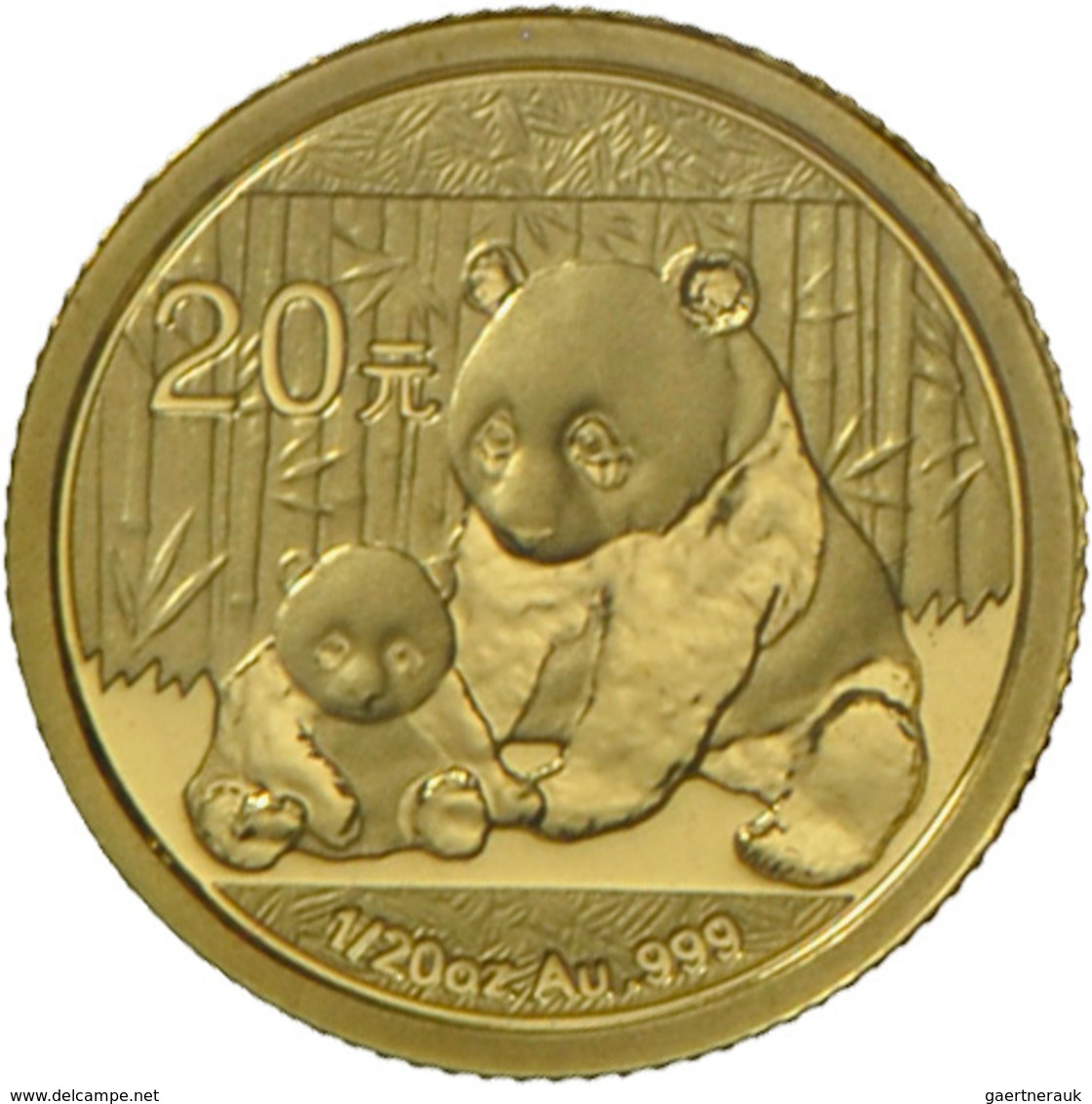 China - Volksrepublik - Anlagegold: Lot 8 Diverse Goldmünzen: 2 X 1/20 OZ China Panda 2012; 4 X 1/10 - China