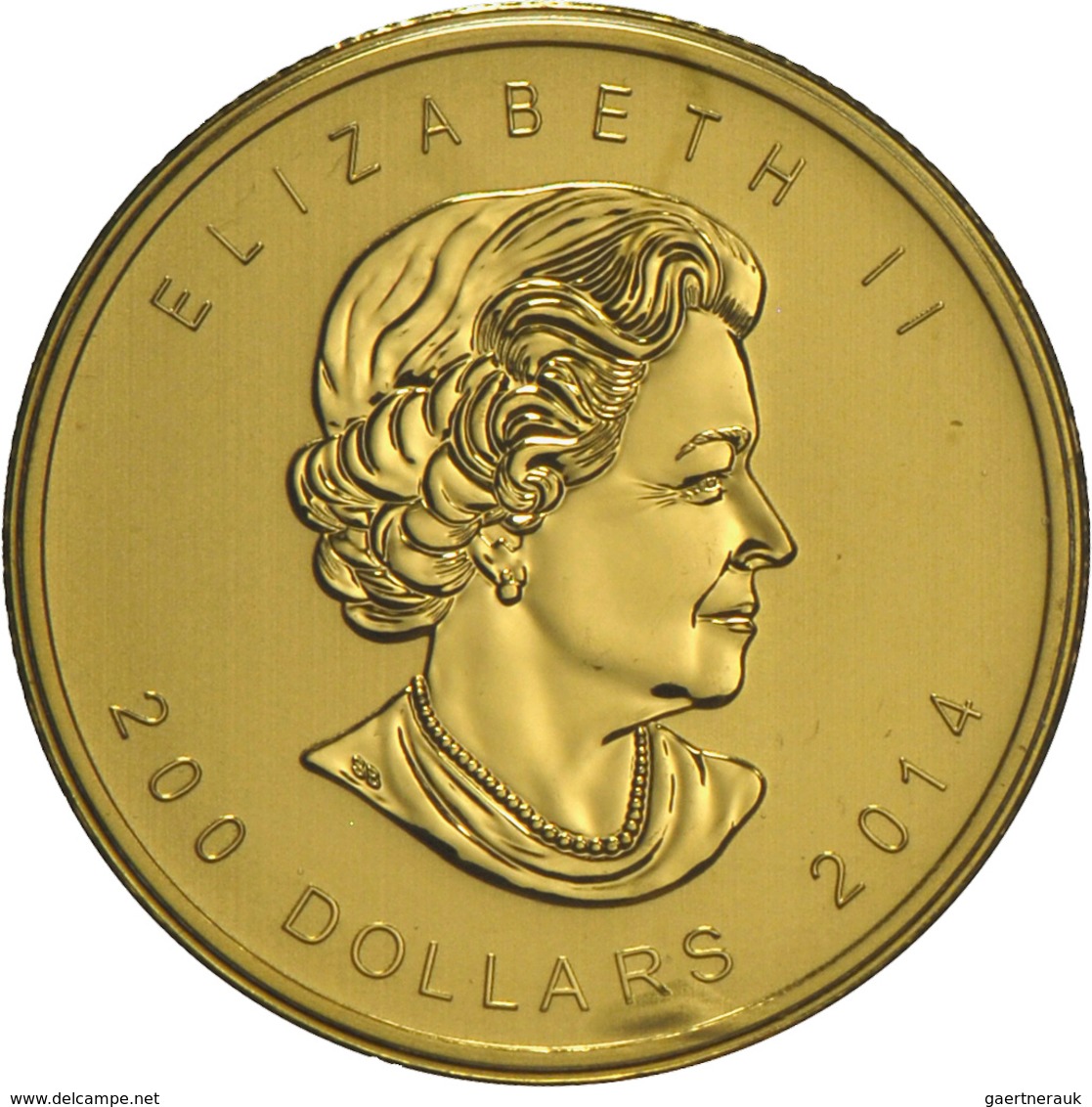 Kanada - Anlagegold: Elizabeth II 1952-,: 200 Dollars 2014 Heulender Wolf Aus Der Serie Ruf Der Wild - Canada