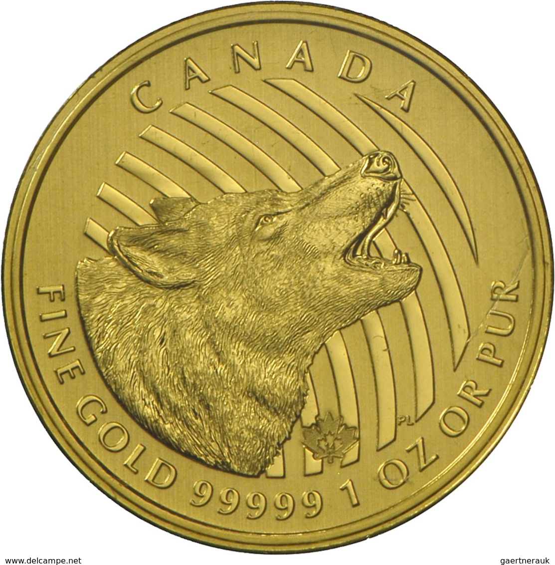Kanada - Anlagegold: Elizabeth II 1952-,: 200 Dollars 2014 Heulender Wolf Aus Der Serie Ruf Der Wild - Canada