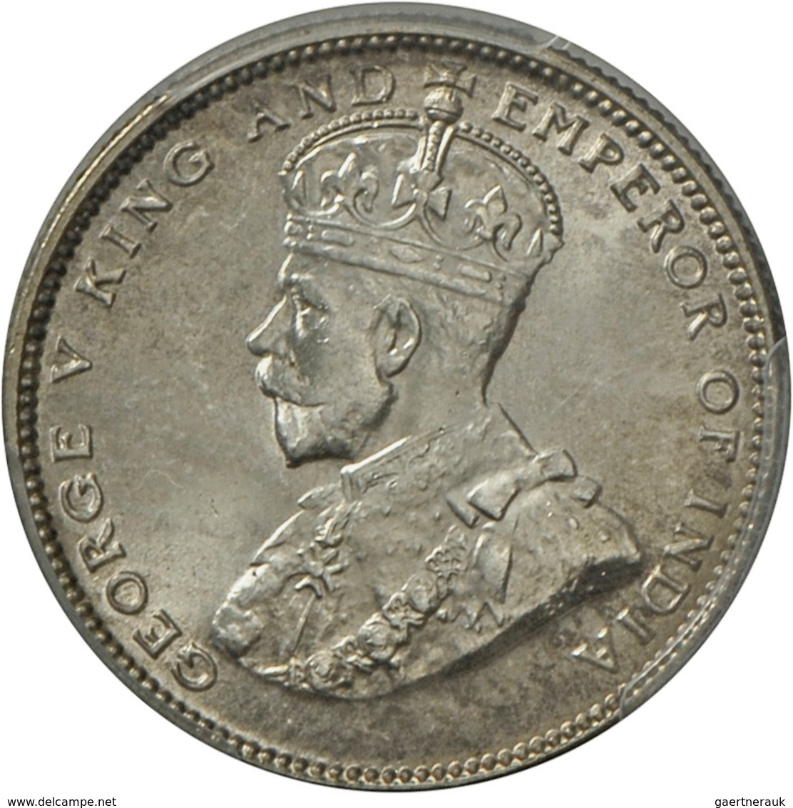 Straits Settlements: George V. 1910-1936: 20 Cents 1926, KM# 30b. Im PCGS Holder MS 65, Vorzüglich. - Singapour