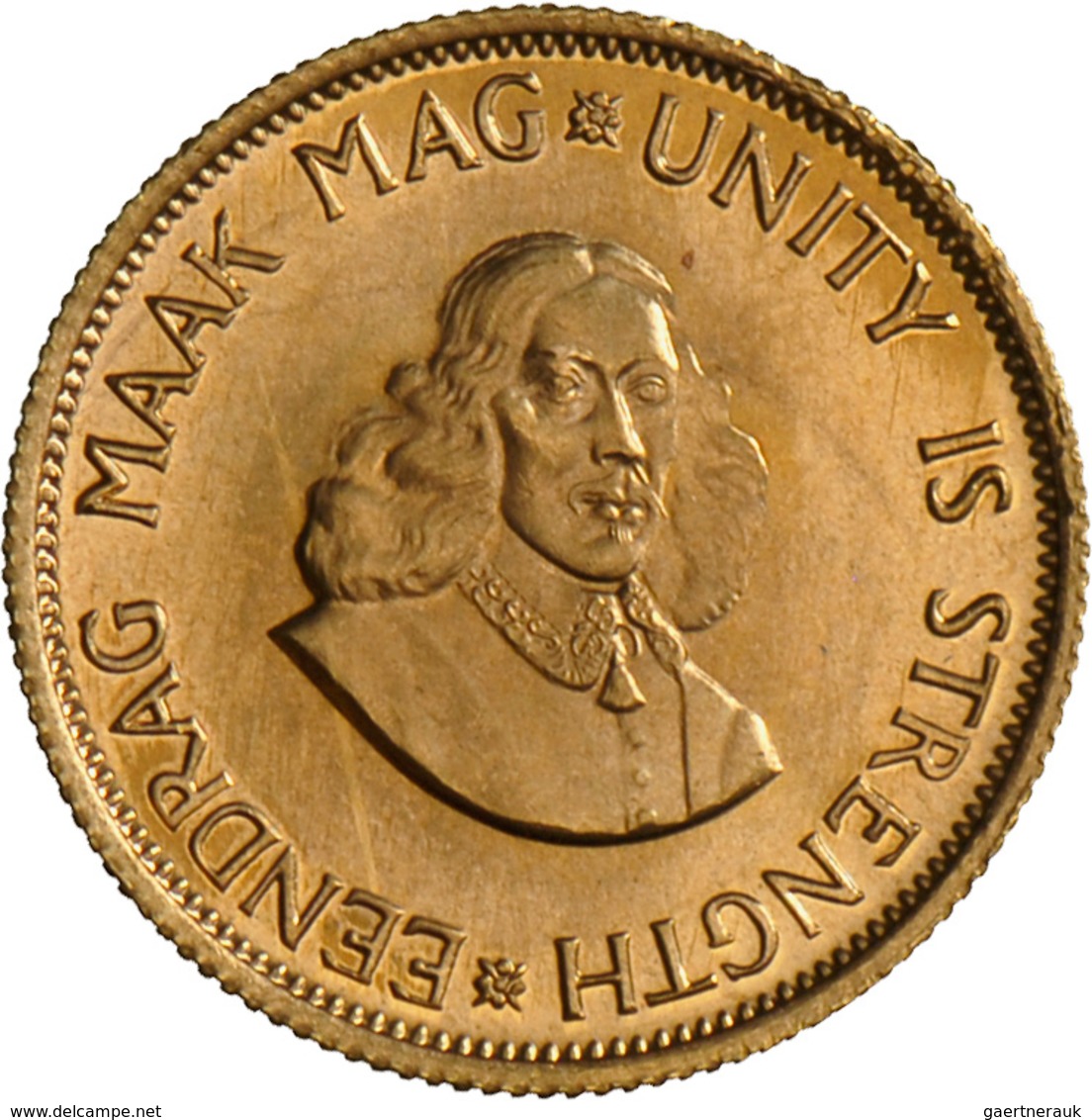 Südafrika - Anlagegold: Lot 2 Goldmünzen: 1 Rand 1971, KM# 63, Friedberg 12, 3,99 G, 917/1000 Gold, - Sud Africa