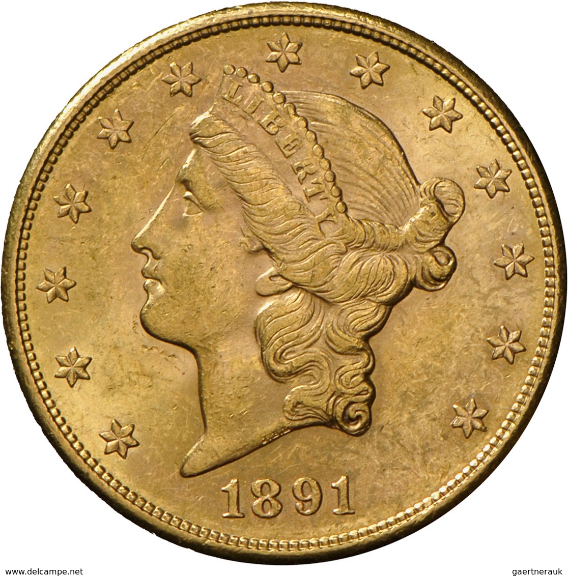 Vereinigte Staaten Von Amerika - Anlagegold: 20 Dollars 1891 S (Double Eagle - Liberty Head Coronet) - Autres & Non Classés