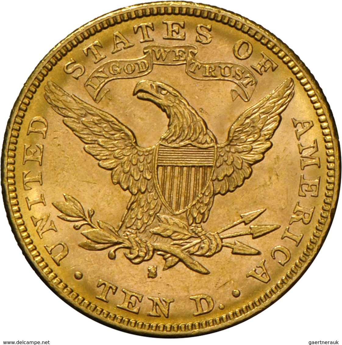 Vereinigte Staaten Von Amerika - Anlagegold: 10 Dollars 1881 S (Eagle - Liberty Head Coronet), KM# 1 - Andere & Zonder Classificatie