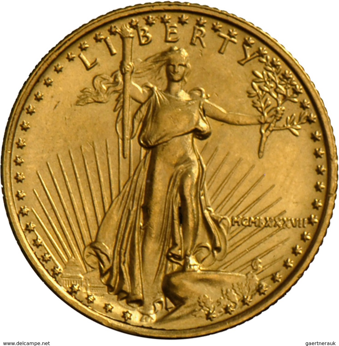 Vereinigte Staaten Von Amerika - Anlagegold: 10 Dollars 1987, American Eagle, KM# 217, 8,48g 917/100 - Altri & Non Classificati