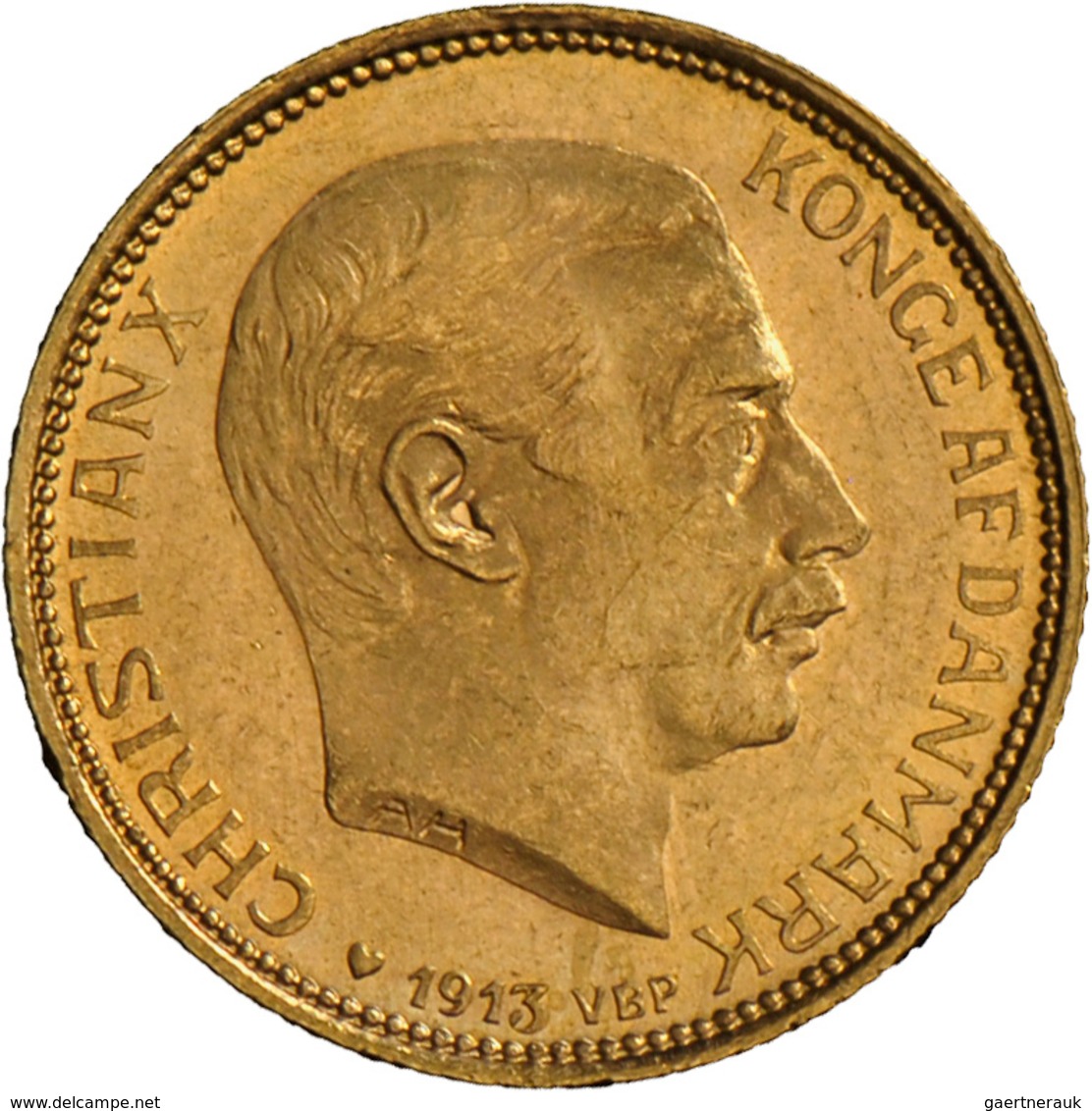 Dänemark - Anlagegold: Christian X. 1912-1947: 20 Kroner 1913, KM# 817.1, Friedberg 299, 8,96 G, 900 - Danemark