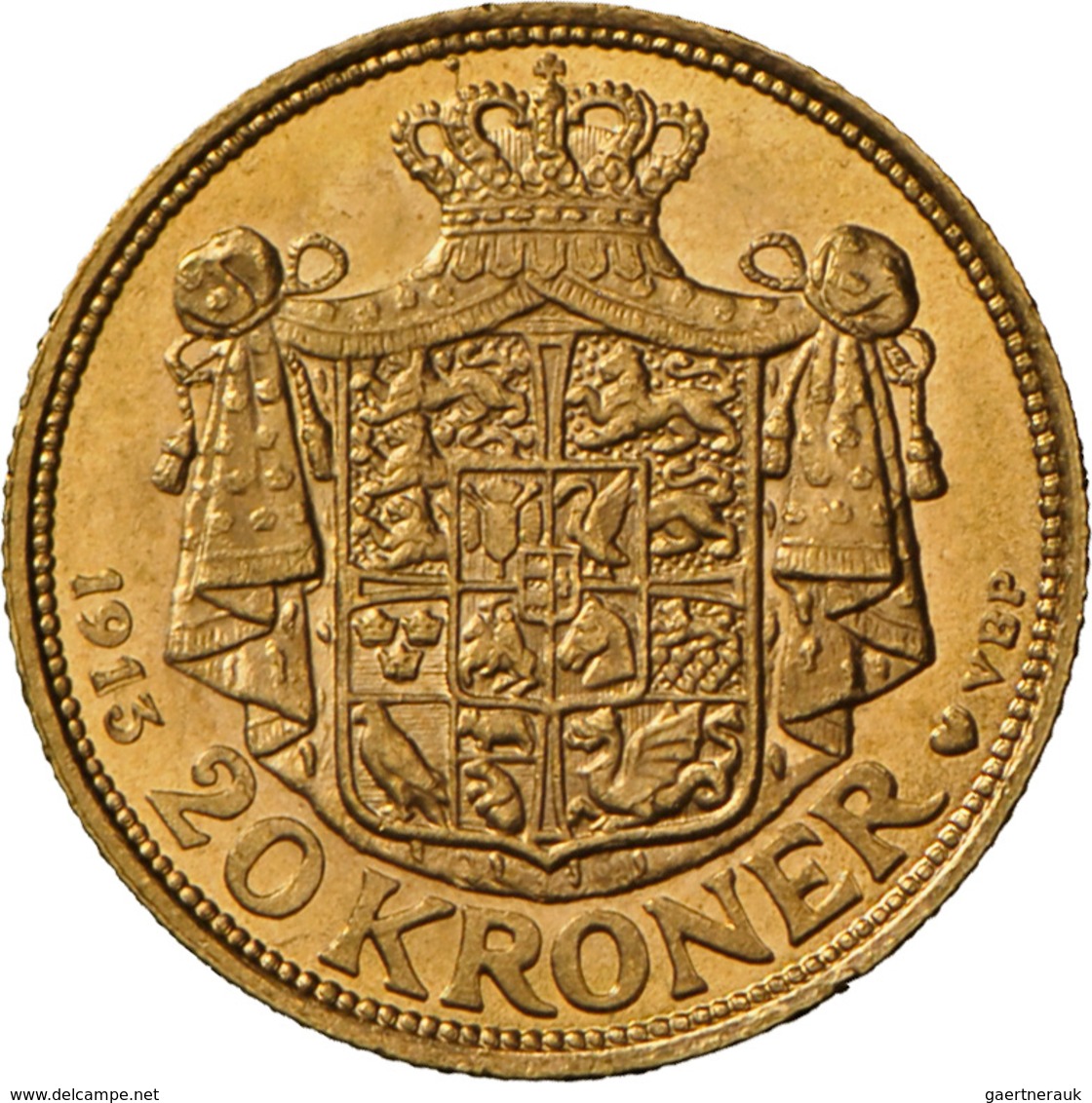 Dänemark - Anlagegold: Christian X. 1912-1947: 20 Kroner 1913, KM# 817.1, Friedberg 299, 8,96 G, 900 - Danimarca