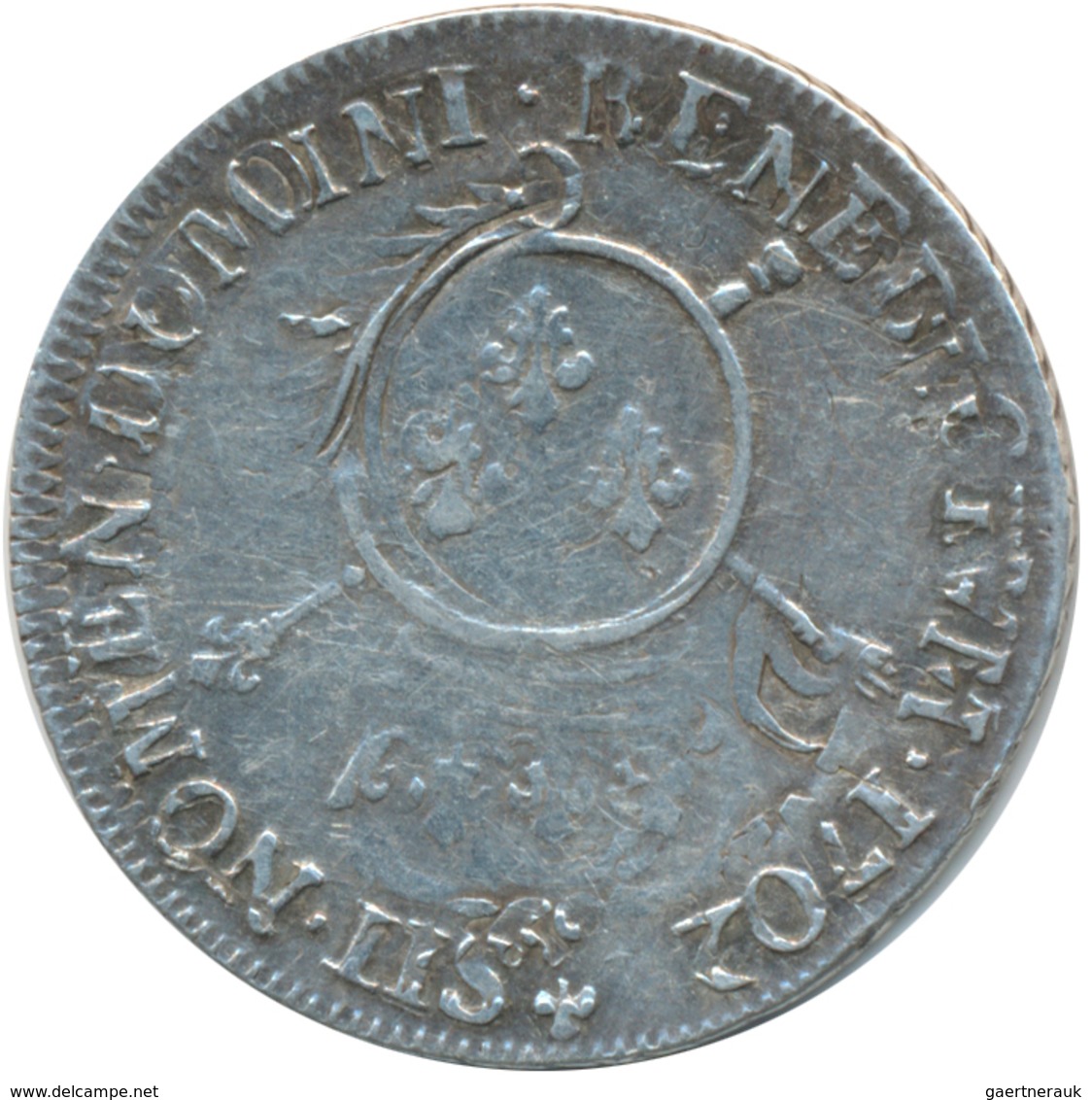 Frankreich: Louis XIV. 1643-1715: 1/4 Ecu 1702; 6,52 G, Fast Sehr Schön. - Autres & Non Classés