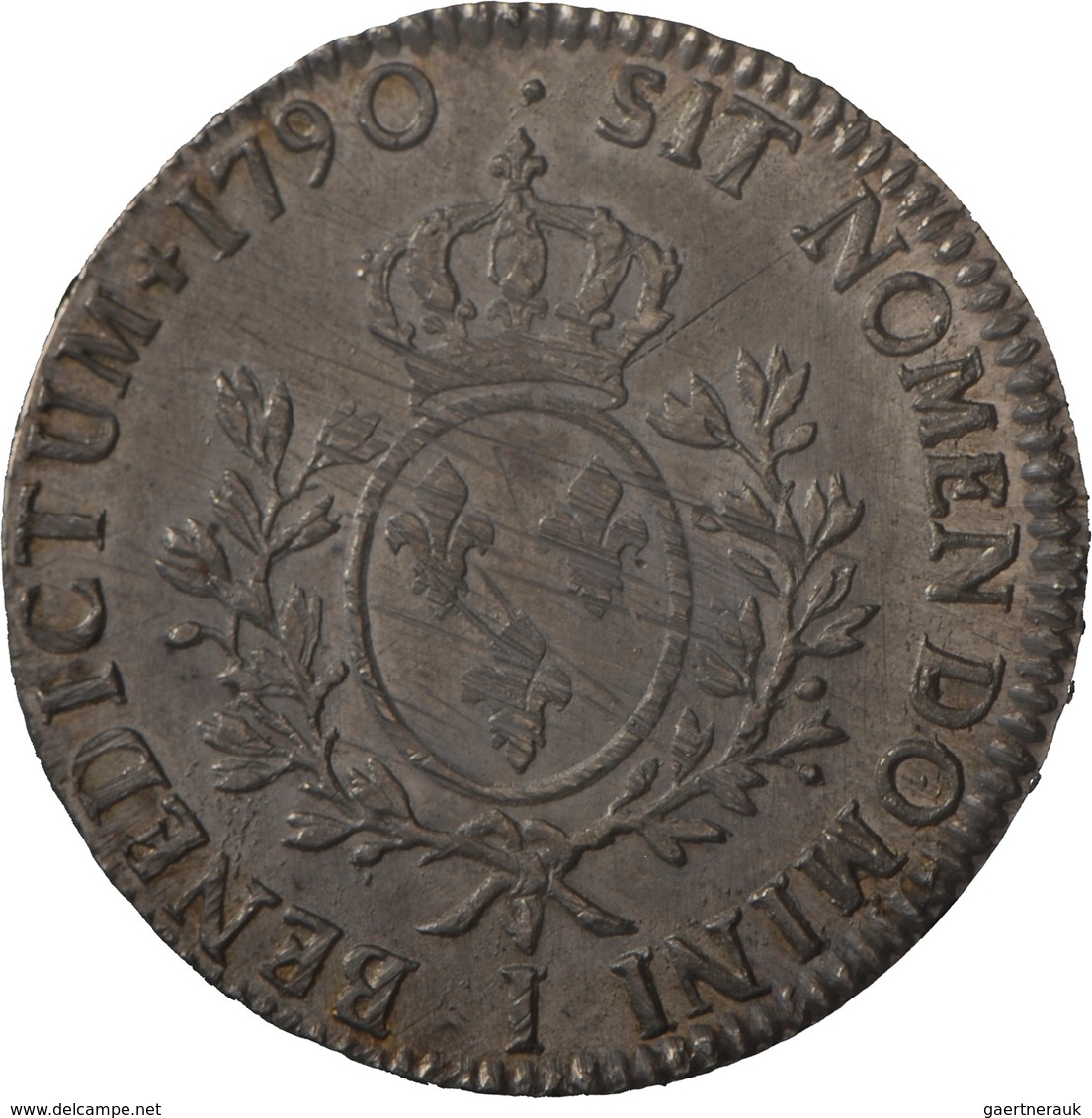 Frankreich: Louis XVI. 1774-1792: 1 Ecu 1790 I (Limoges) , Gadoury 356, Im Holder Von PCGS, Justiert - Altri & Non Classificati