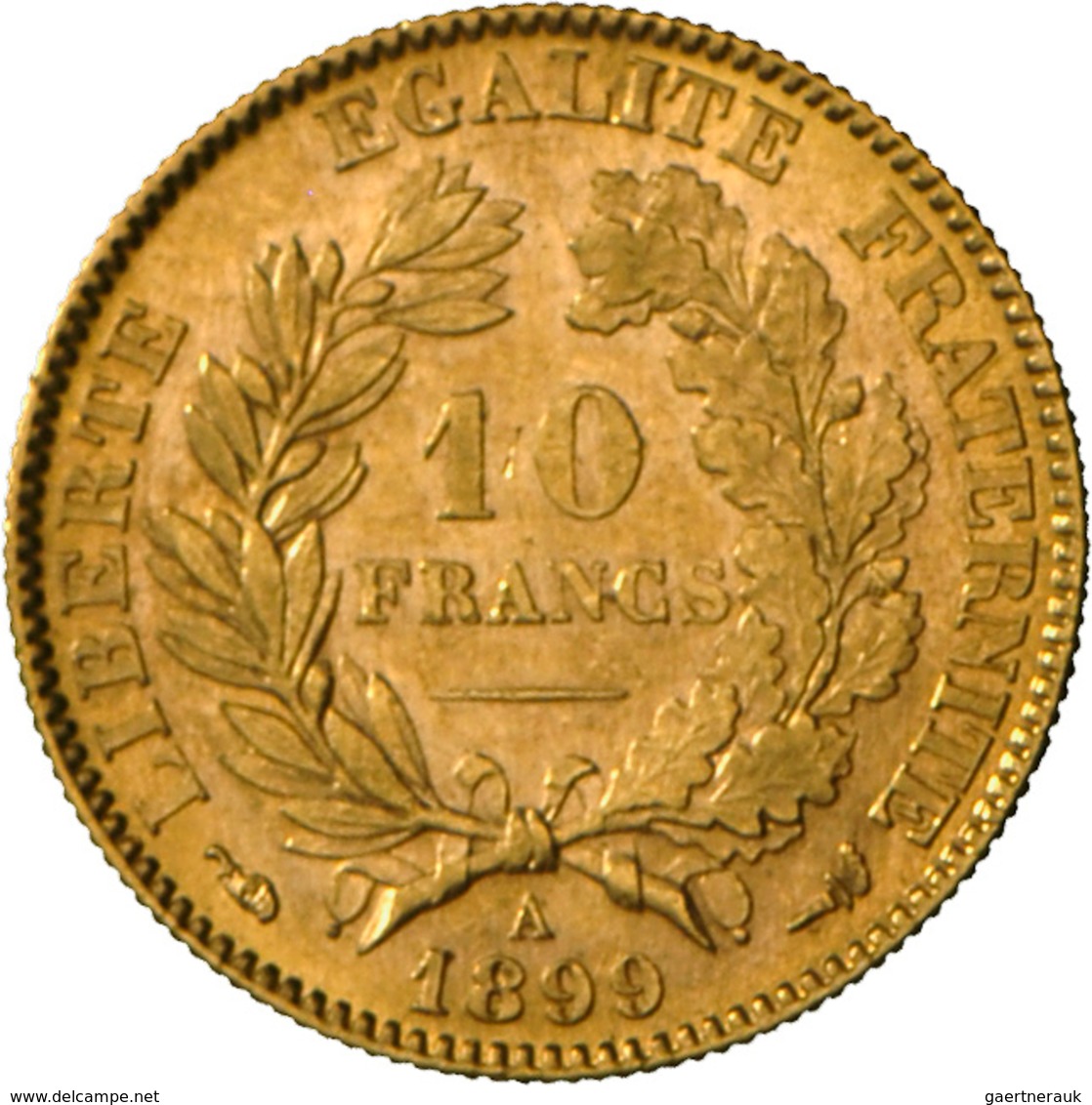 Frankreich - Anlagegold: Lot 3 Verschiedene 10 Francs Goldmünzen: 1862 A / 1899 A / 1914. Je 3,22 G, - Andere & Zonder Classificatie