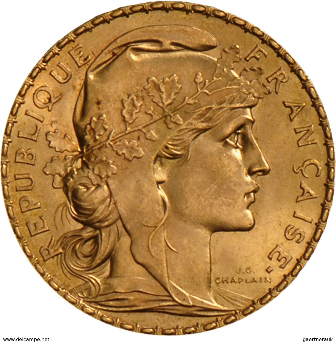 Frankreich - Anlagegold: Dritte Republik 1871-1940: 20 Francs 1911 (Hahn / Marianne), 6,46 G, 900/10 - Altri & Non Classificati