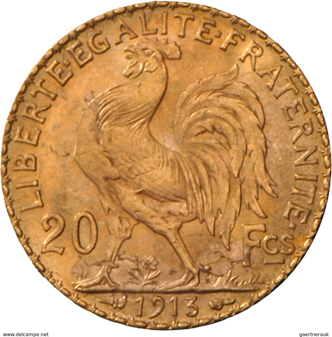 Frankreich - Anlagegold: Dritte Republik 1871-1940: Lot 2 X 20 Francs 1913 (Hahn / Marianne). Je 6,4 - Altri & Non Classificati